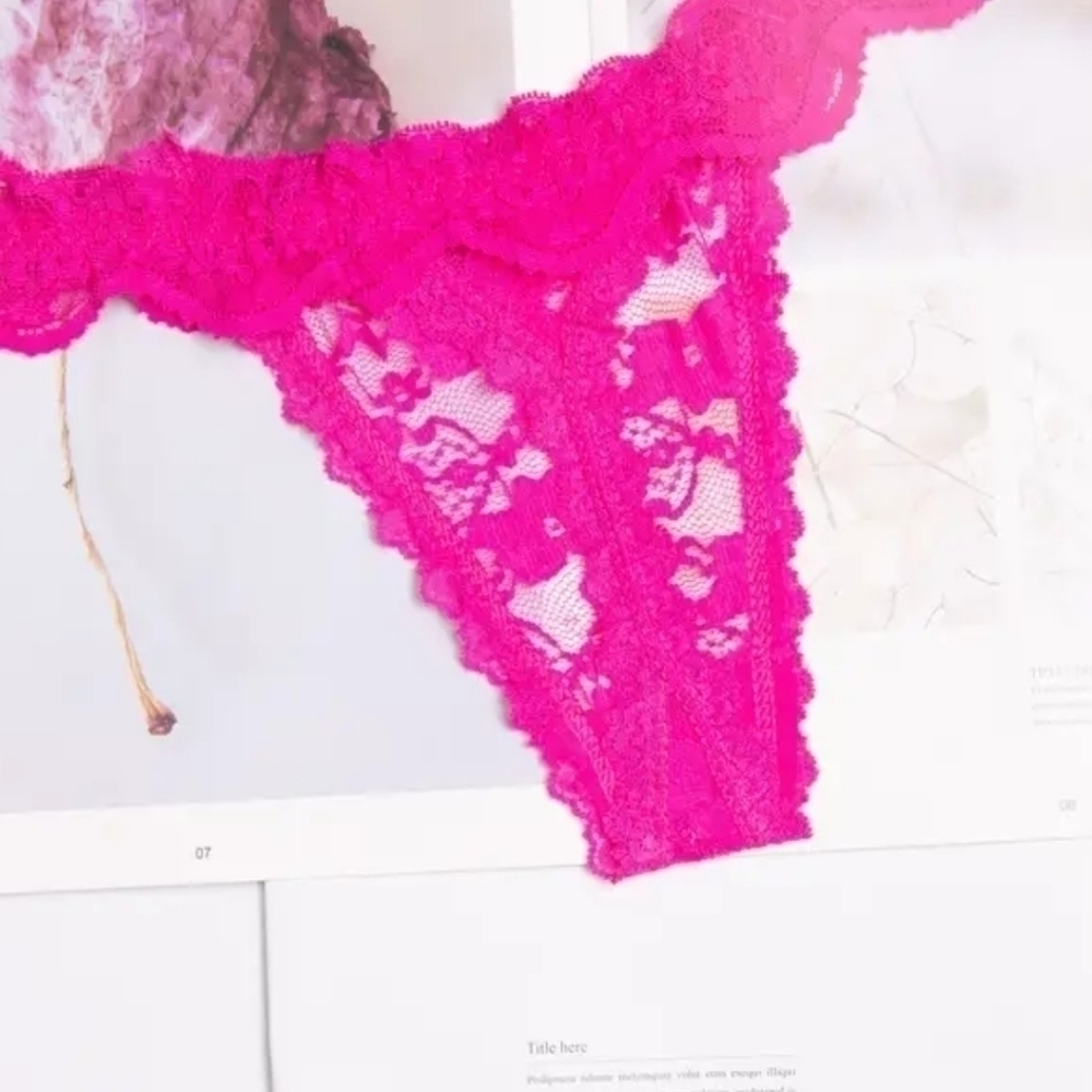 Nwot 3pc lace thong set - Picture 3 of 4